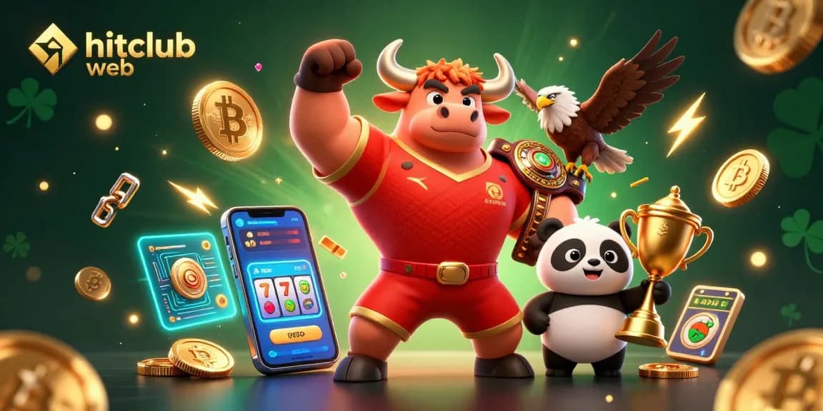 Experience thrilling gameplay at hitclub web with a dynamic 3D casino illustration showcasing vibrant characters and elements.