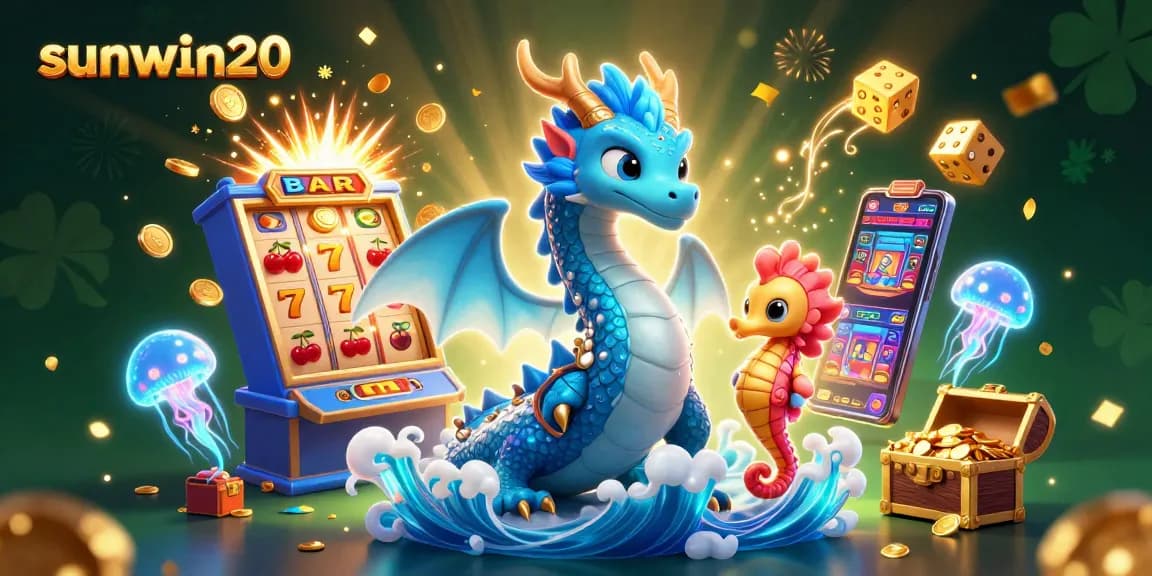 Experience the thrill of sunwin20 with a vibrant jackpot explosion and colorful casino elements
