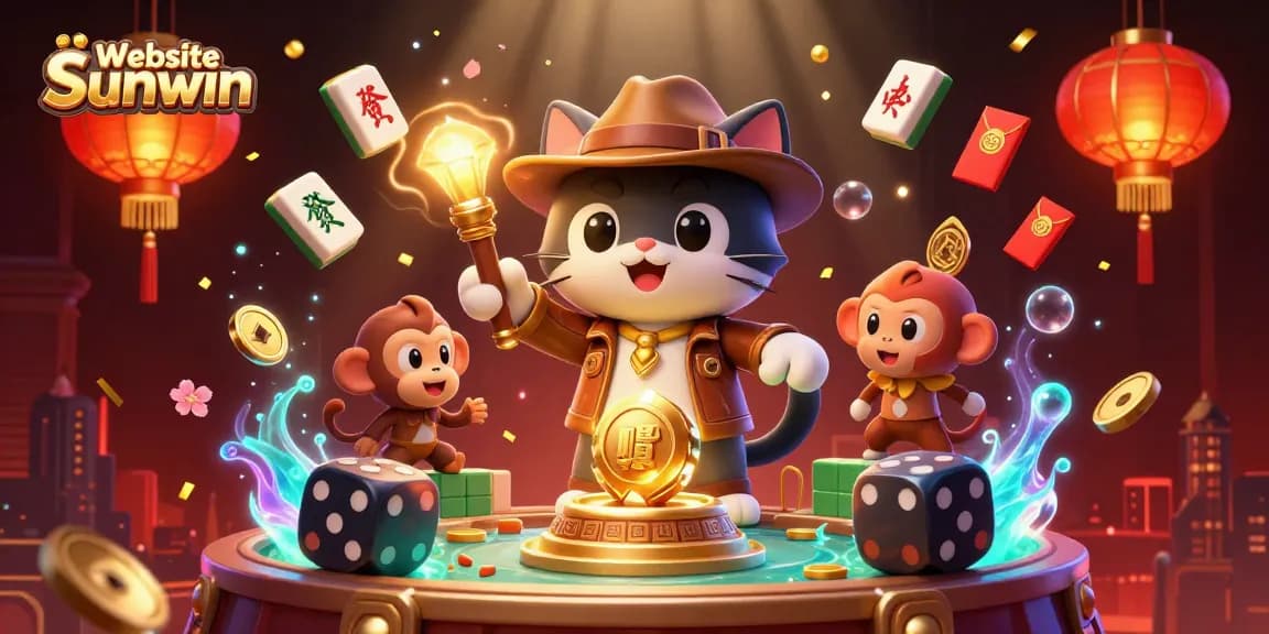 Engage in thrilling gameplay at Website Sunwin with vibrant promotional 3D illustration.