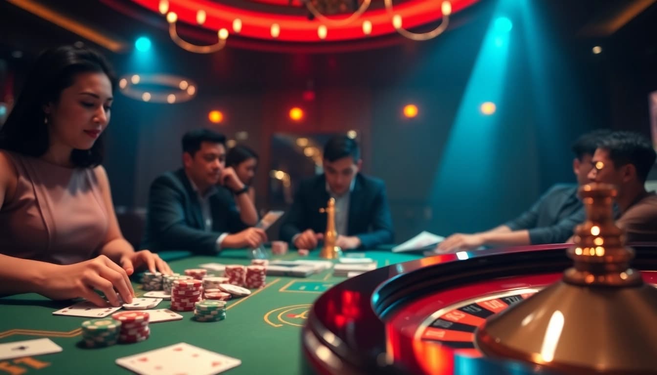 Experience the trustworthiness of Sky88 có uy tín ko through thrilling casino gaming moments, showcasing excitement.