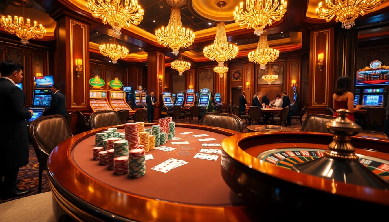 Gaming action at https://rr88a.us.com/ showcases vibrant casino chips and a spinning roulette wheel.