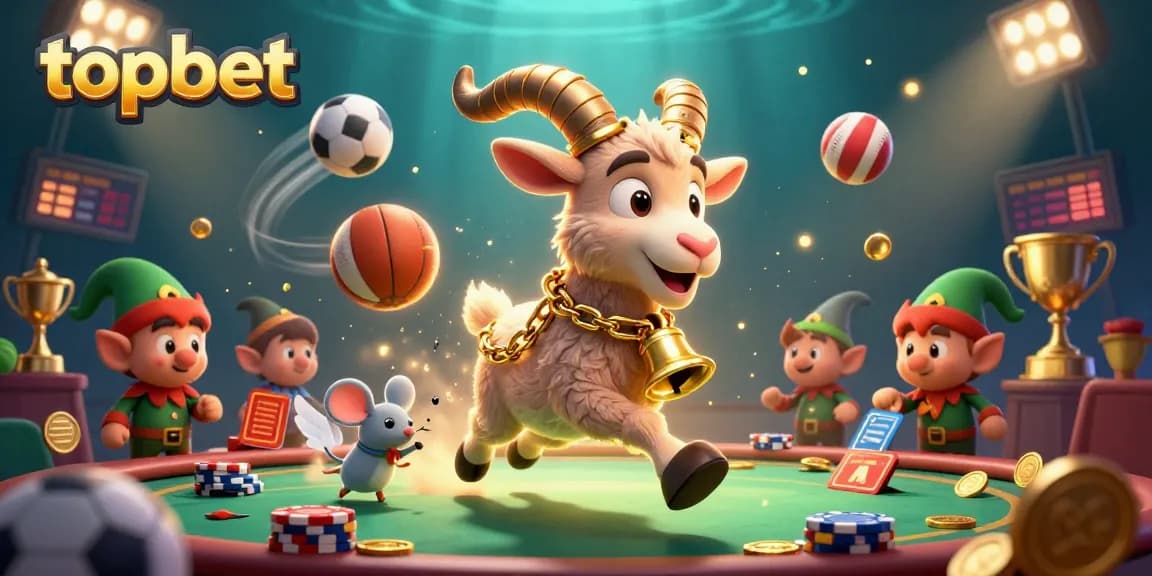 Engage with thrilling action at topbet casino featuring Krampus and playful characters.