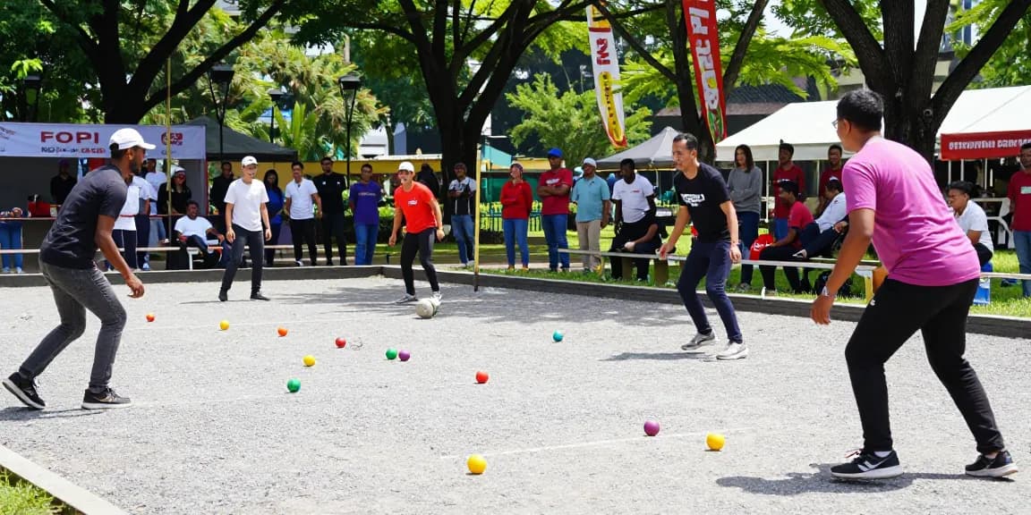 FOPI Kota Palopo's vibrant petanque game showcasing community engagement.