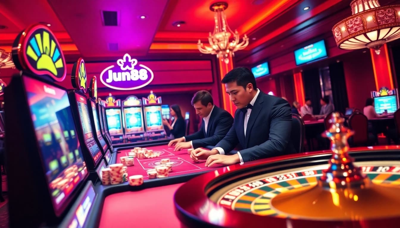 Experience seamless "jun88 đăng nhập" while enjoying thrilling casino games and vibrant slot machines.