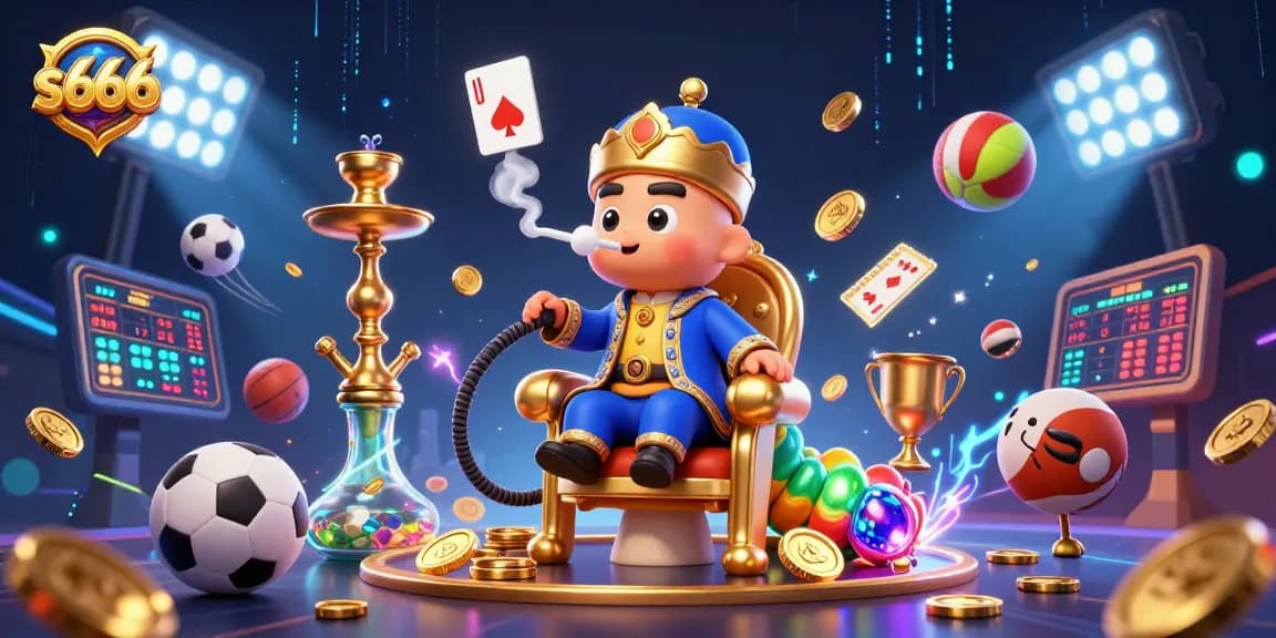 Spectacular scene showcasing s666 where a caterpillar-master engages in poker while surrounded by sports elements.