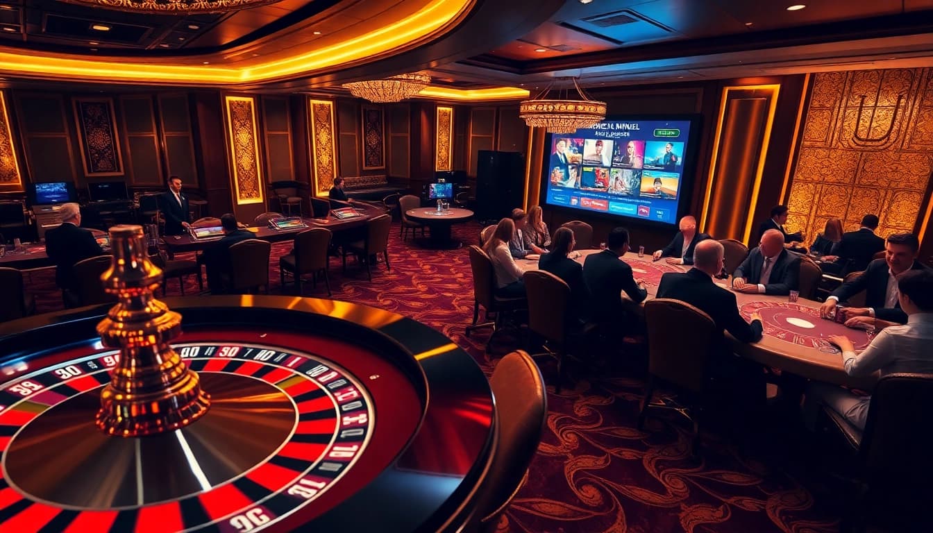 Players engaging at a vibrant casino table, featuring options from https://mm88.in.net/ for an exciting betting experience.