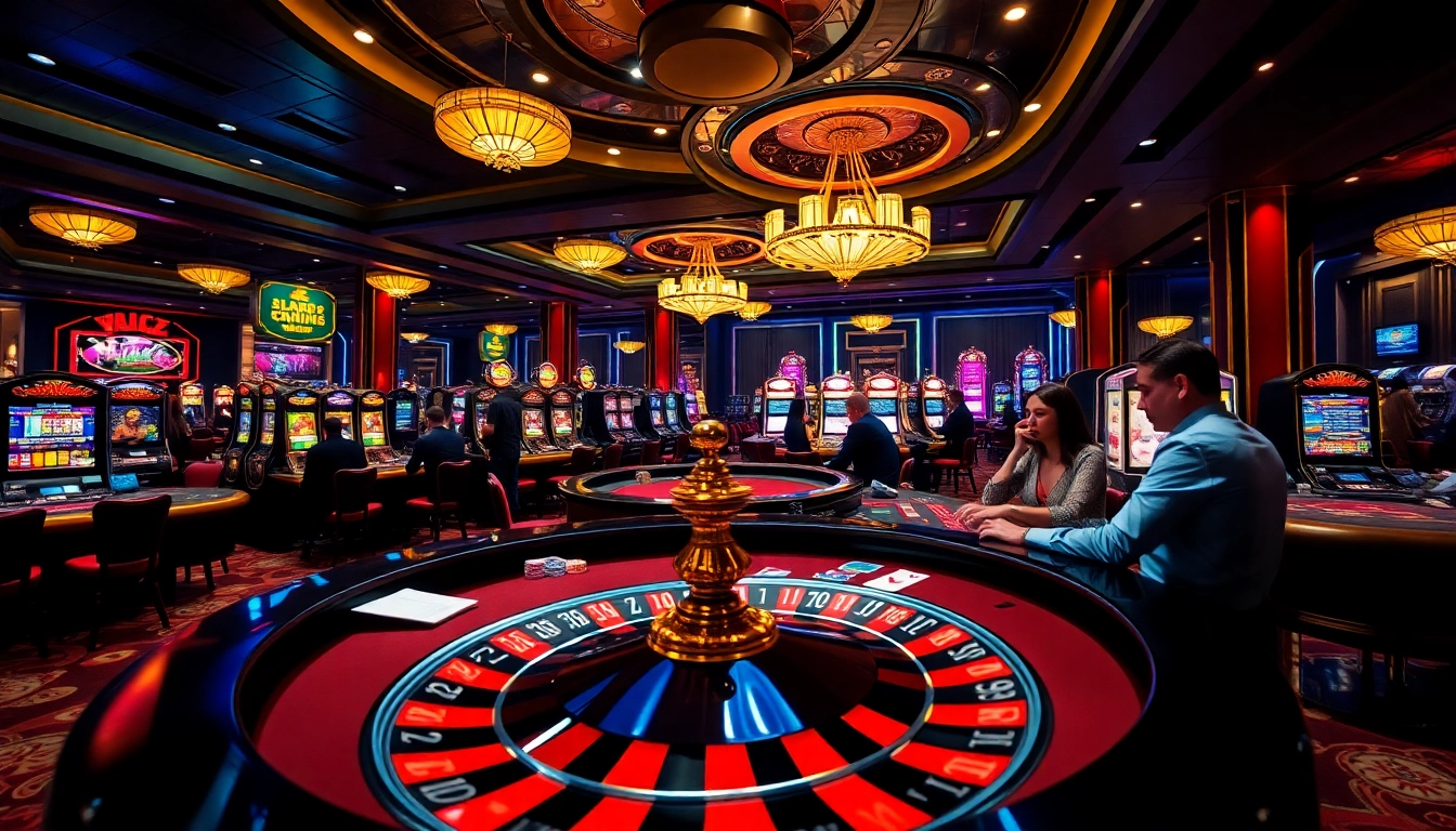 Exciting casino action with players at a blackjack table highlighting bancaonline88's vibrant gambling experience.