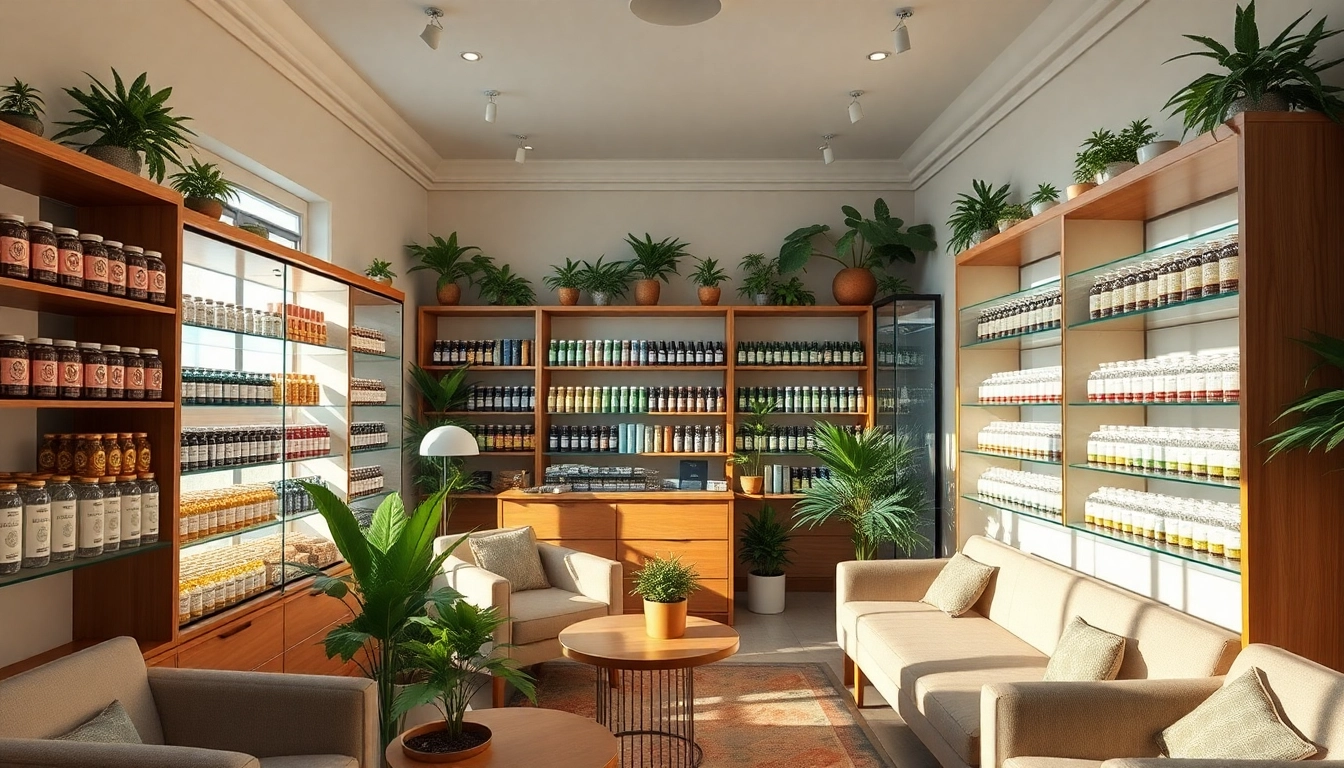 Asociación de tiendas de cannabis Lloret de Mar en un acogedor dispensario con productos bien organizados.