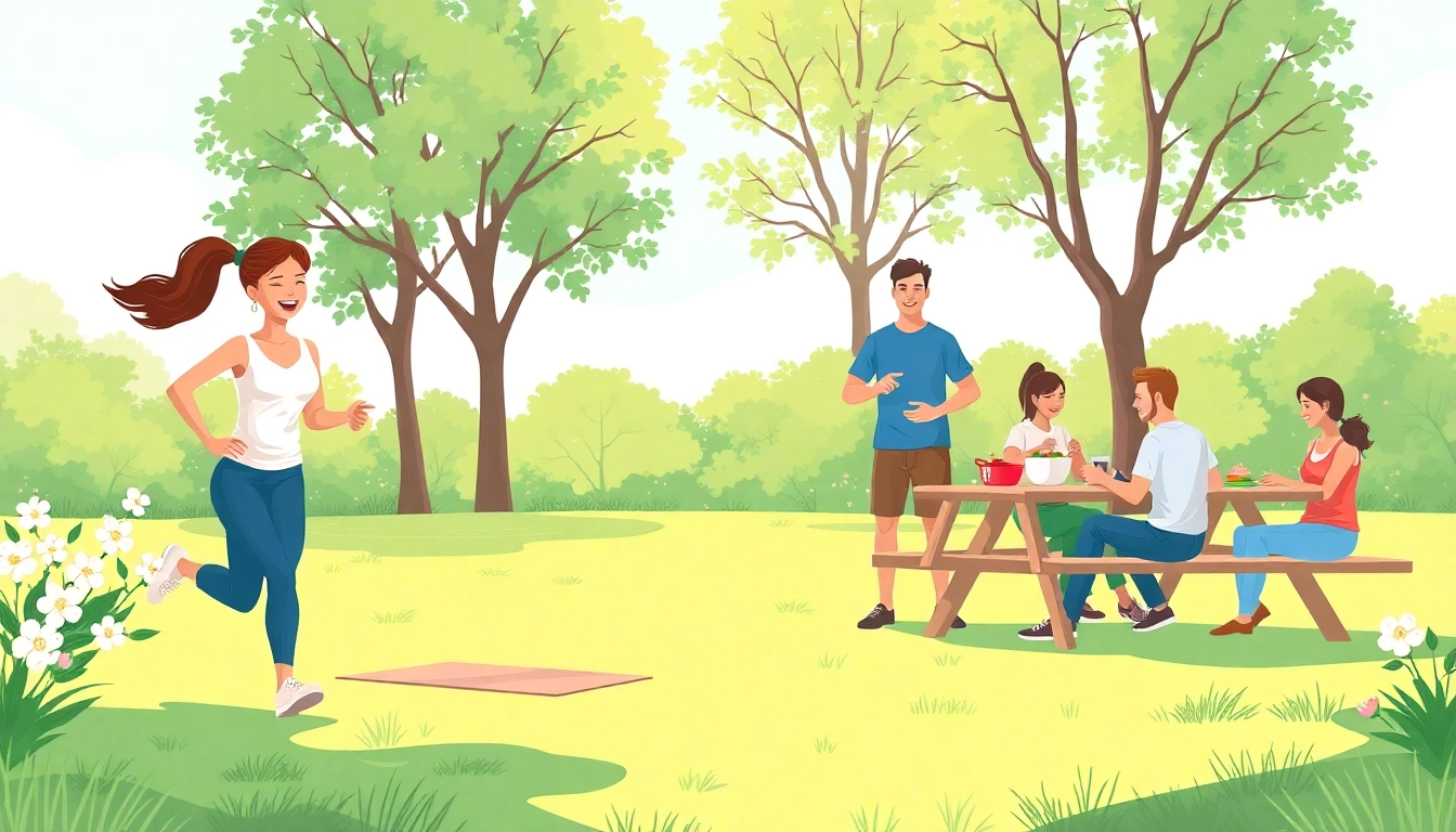 Inspiring scene of individuals achieving weight loss through fitness and healthy meals.