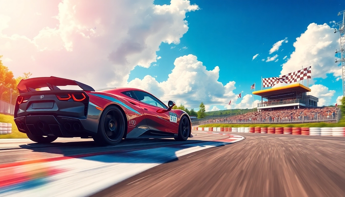 Capture the SV 88 racing against a vibrant backdrop, highlighting its speed and performance.