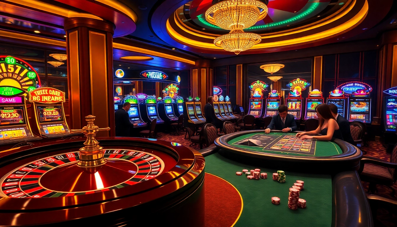Experience thrilling gameplay at https://www.6l777.vip/ with a luxurious roulette and lively card tables.