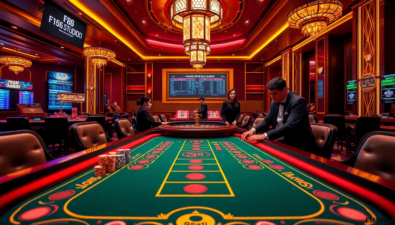 Experience the excitement of F168.STUDIO with glamorous baccarat tables and thrilling gameplay.