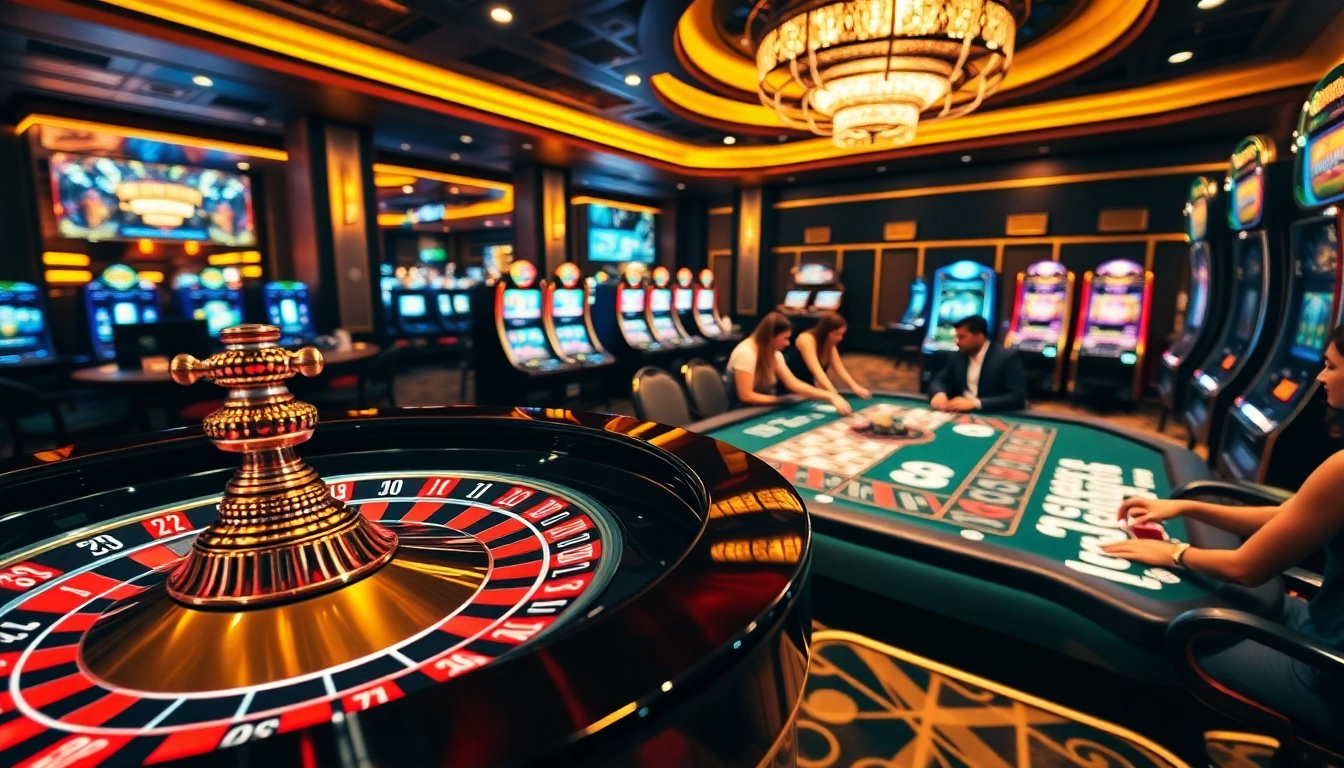 Experience winning at RR88 with exciting roulette and poker action in a luxurious casino setting.