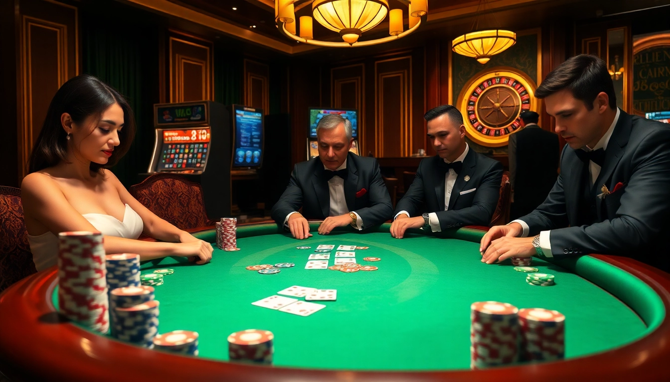 Experience the thrill of winning at QQ888 with a vibrant poker game scene in a luxury casino