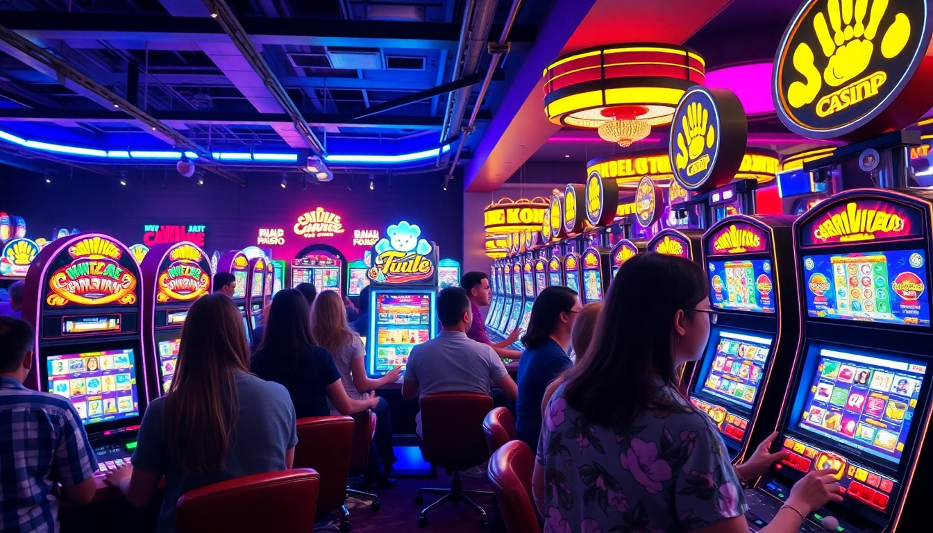 Exciting online gaming atmosphere at Kode4d link with vibrant slots and diverse players.