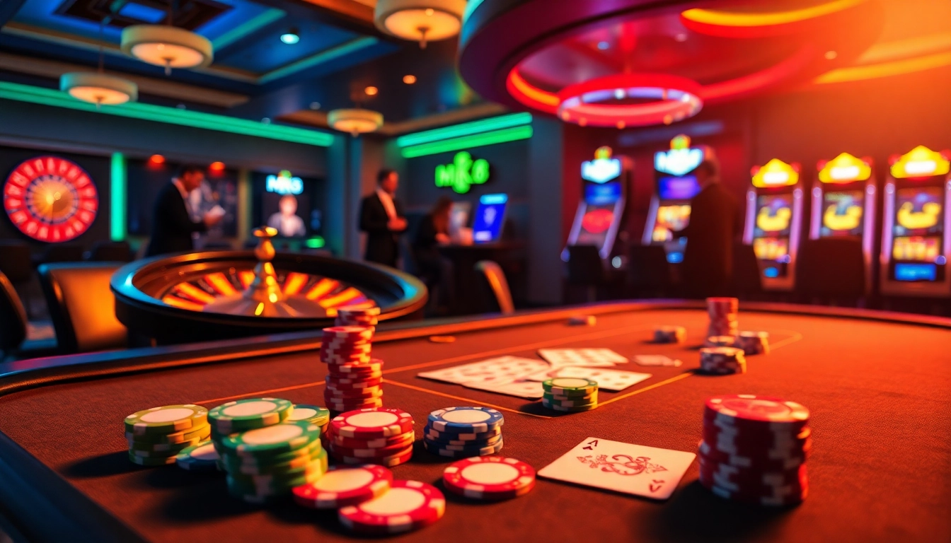 Players engage in thrilling poker action on the MK8 casino table.