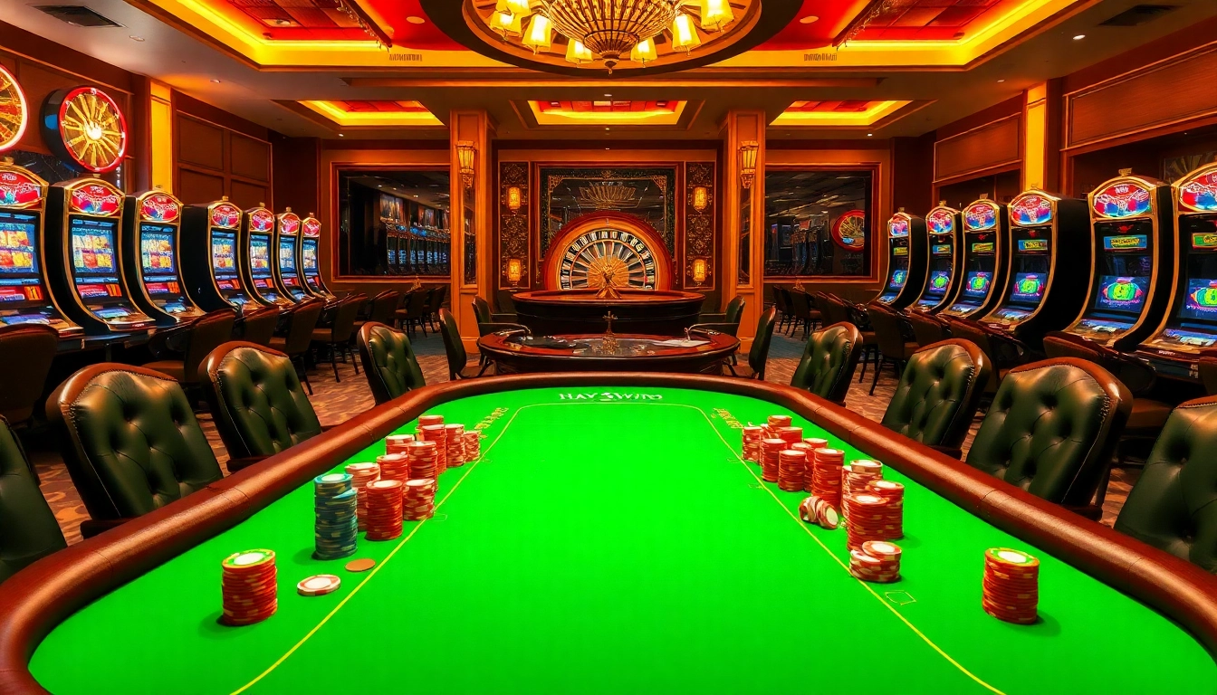 Experience the thrill of gaming at hay.win with luxurious poker tables and vibrant slots.