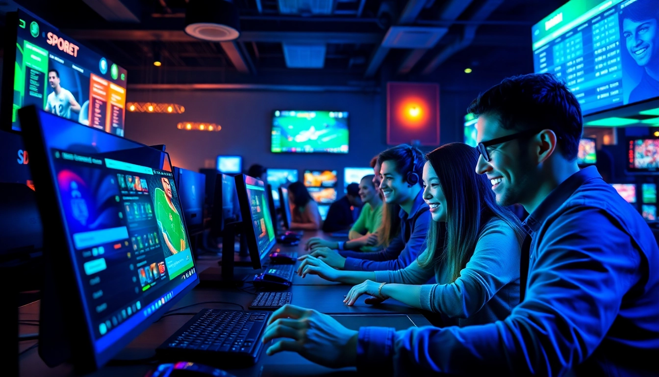 Sbo.bet.dance showcases a dynamic online betting platform with players engaged in various games and a lively atmosphere.