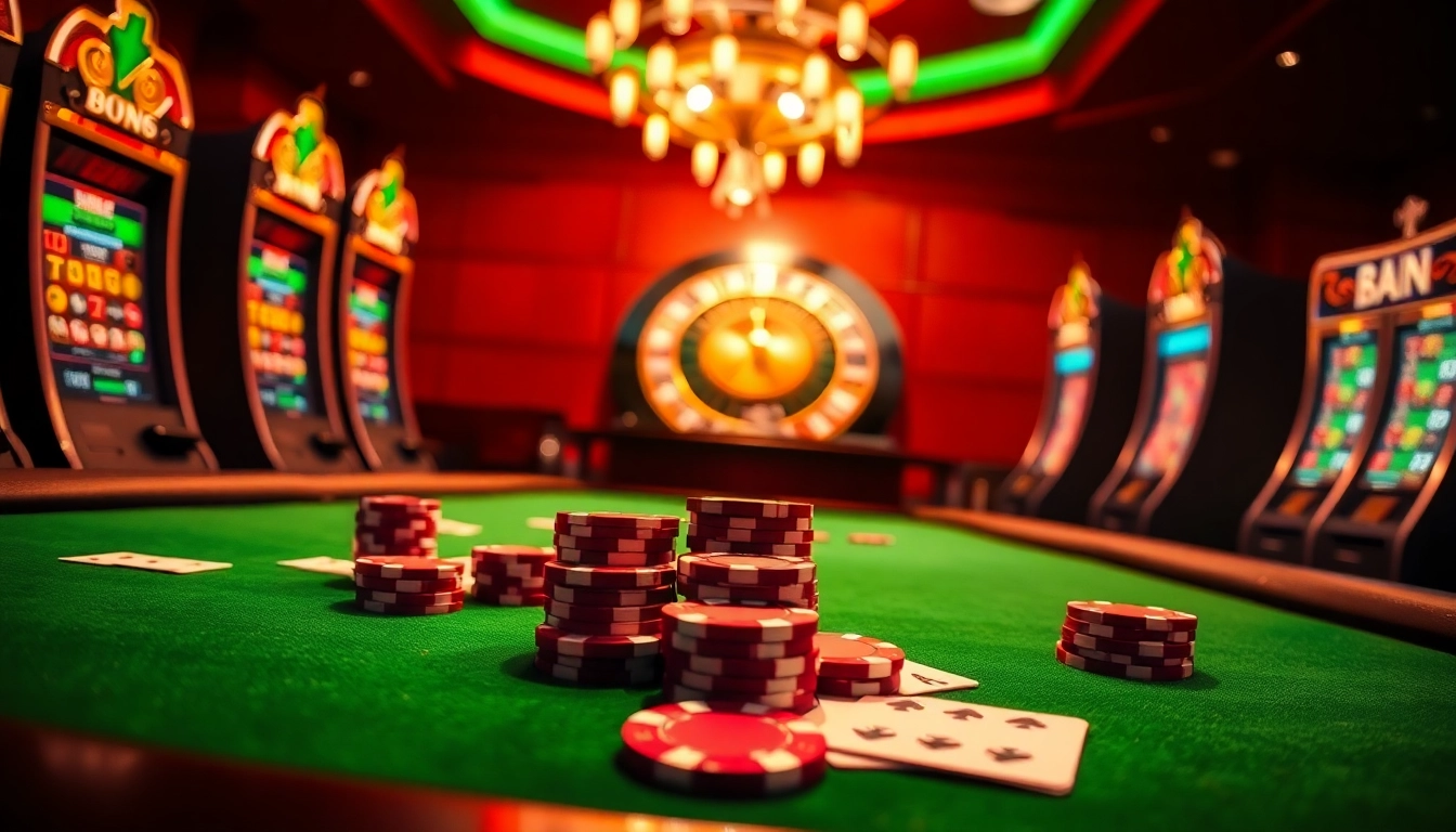 Experience the thrill of gambling at 88i with vibrant poker tables and exciting slot machines.