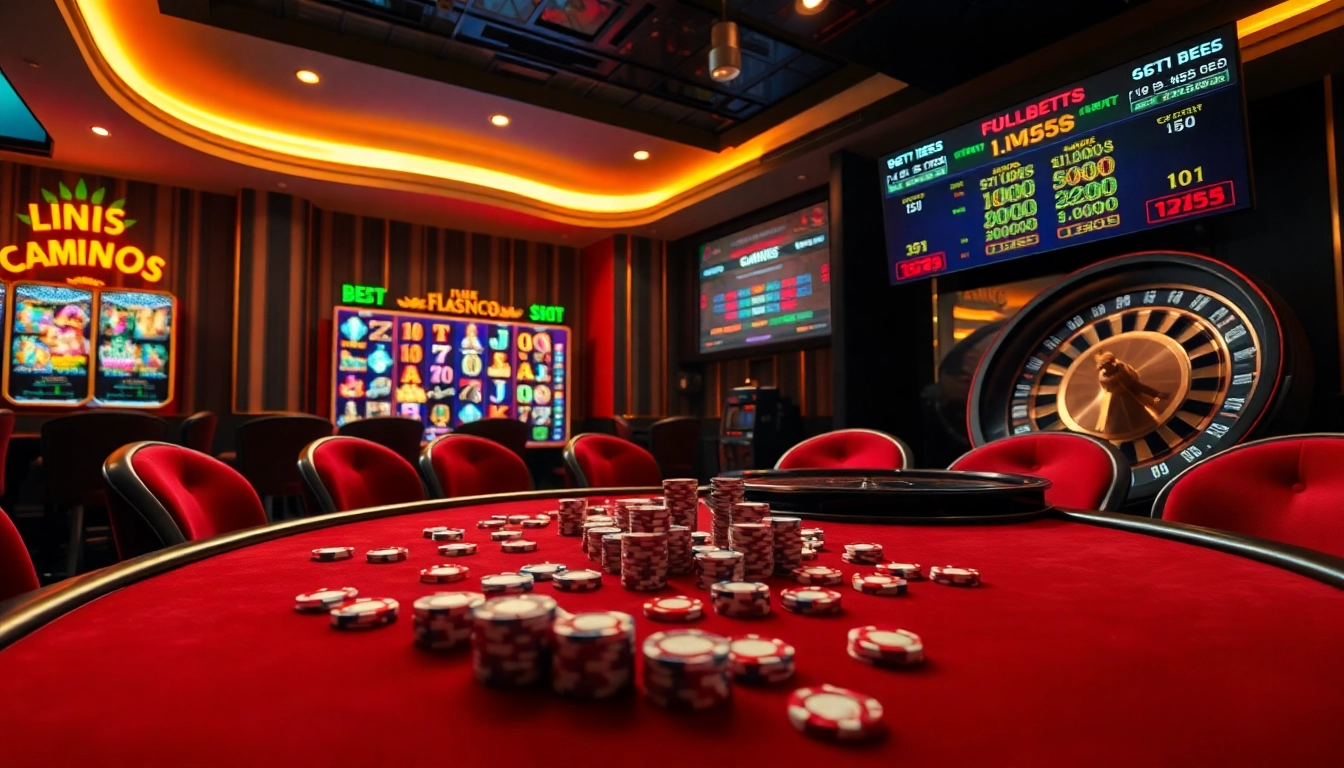 Get ready to win at https://thabet77.org/ with an exciting scene from a luxurious casino featuring poker tables.