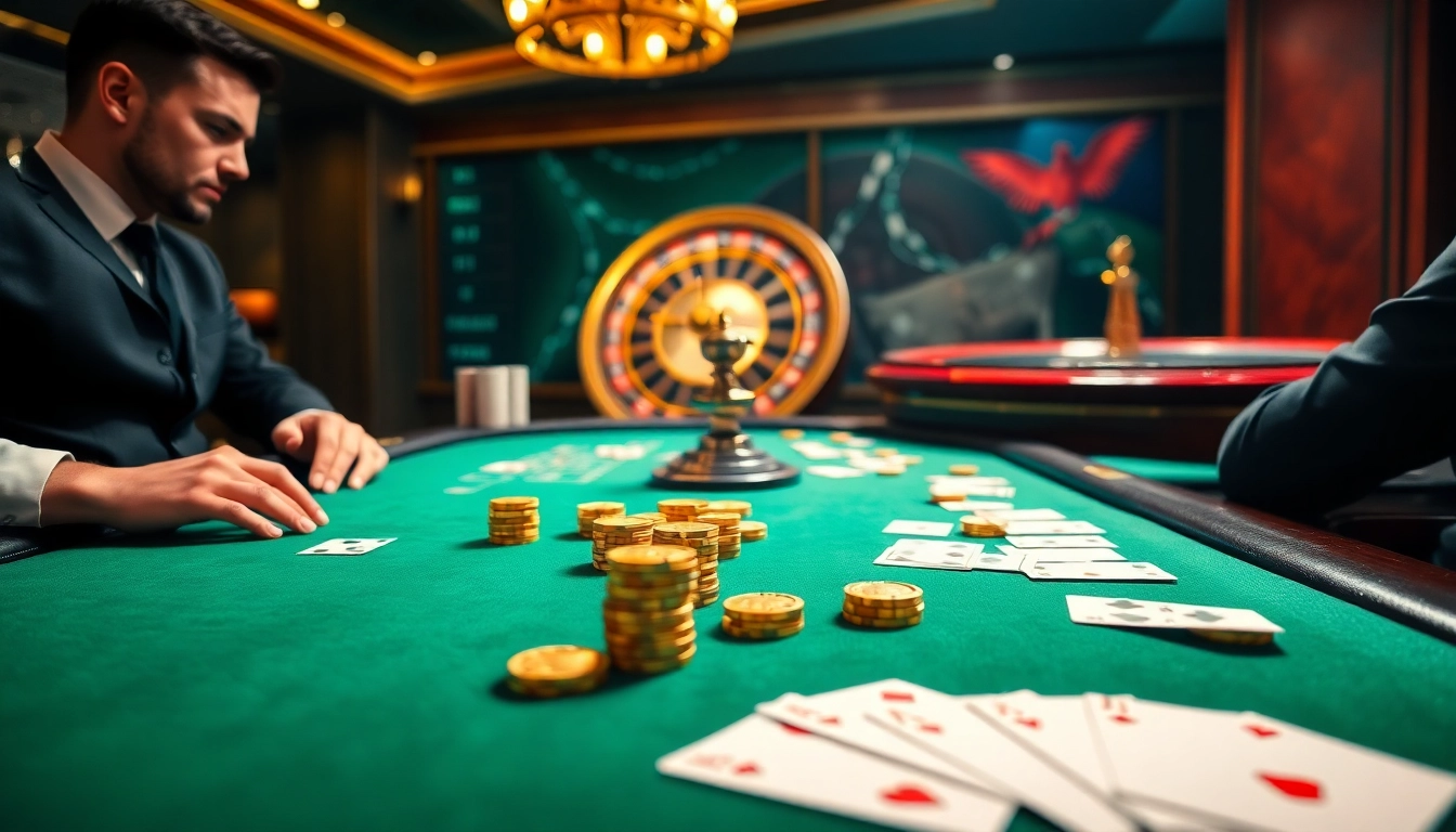 Experience high-stakes poker at Fb88 with luxurious casino elements and dynamic gameplay.