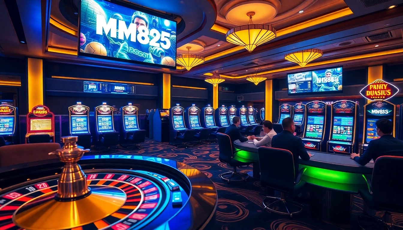 Experience thrilling online gambling at https://mm88.sh/ with vibrant casino visuals and betting excitement.