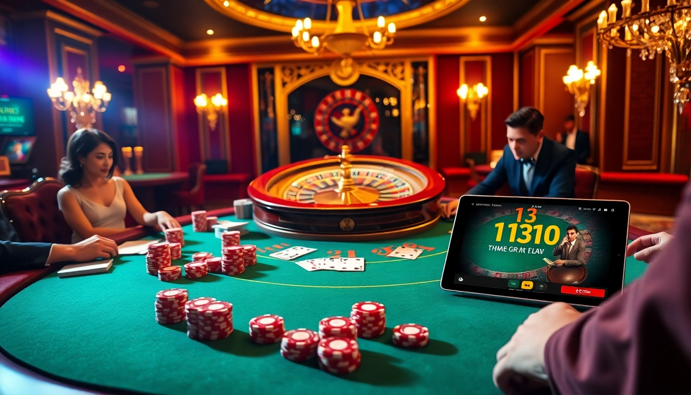 Experience the excitement of high-stakes gambling at 13win with luxurious poker and roulette games.